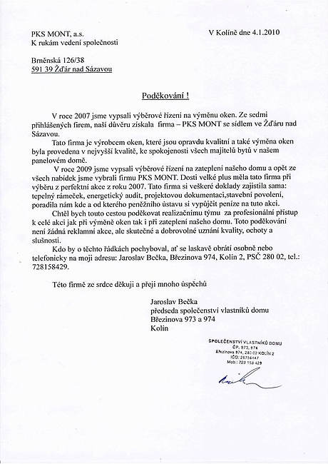 SVJ Březinova, Kolín